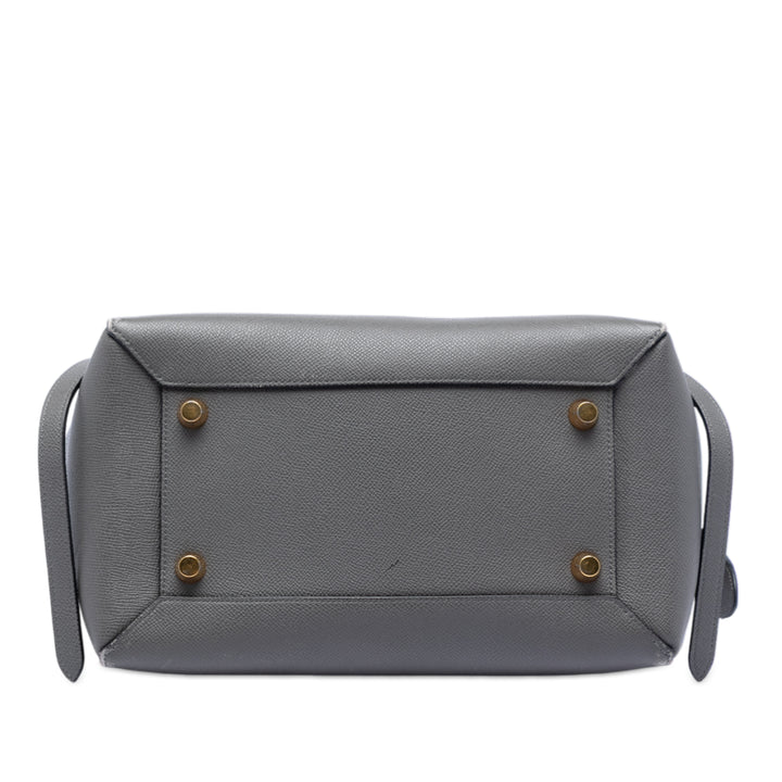 grainé Sac ceinture Mini Cuir de veau grainé Gris