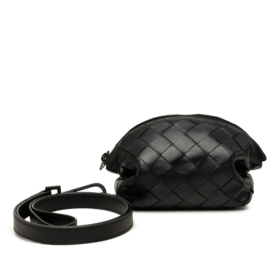 Bottega Veneta Pochette Intrecciato nappa Noir – vue principale – GABY PARIS