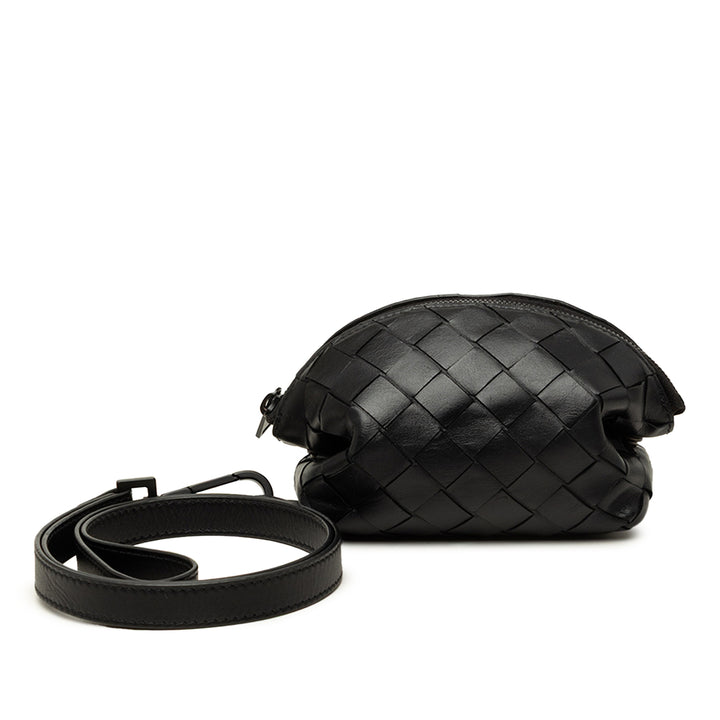 Bottega Veneta Pochette Intrecciato nappa Noir – vue principale – GABY PARIS
