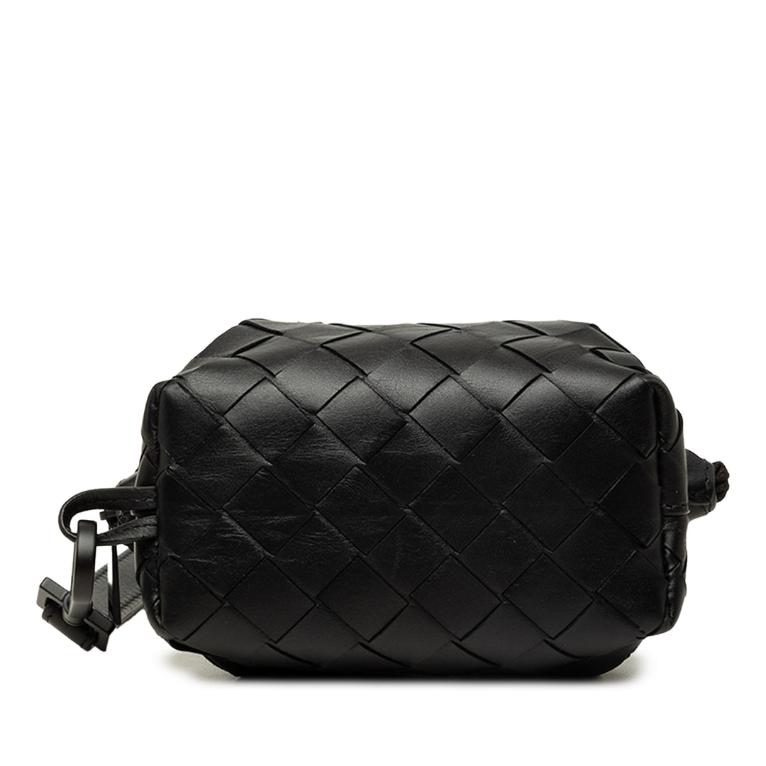 Bottega Veneta Pochette Intrecciato nappa Noir – vue 3 – GABY PARIS