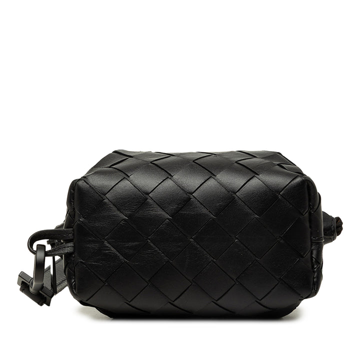 Bottega Veneta Pochette Intrecciato nappa Noir – vue 3 – GABY PARIS
