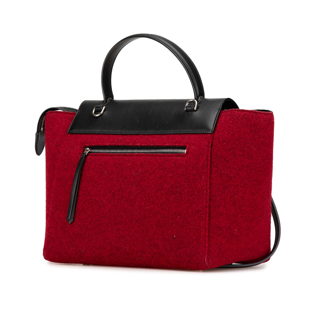 Celine Mini Felt et Cuir de veau Belt Sac cartable