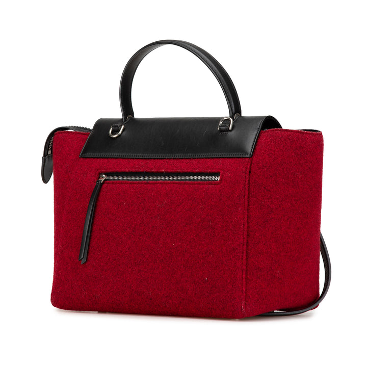 Celine Mini Felt et Cuir de veau Belt Sac cartable