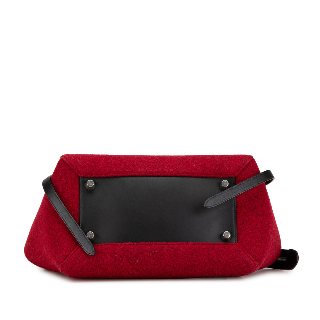 Celine Mini Felt et Cuir de veau Belt Sac cartable