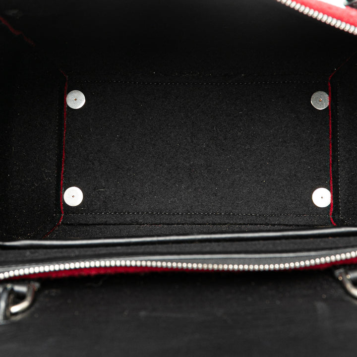 Celine Mini Felt et Cuir de veau Belt Sac cartable