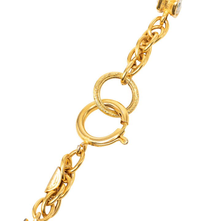 Chanel Collier CC Strass Pendant plaqué or – vue 5 – GABY PARIS