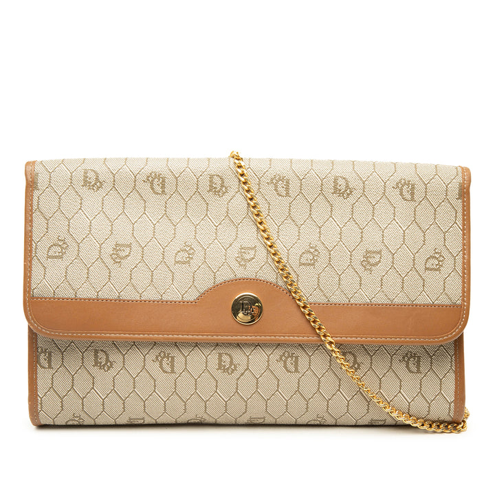 Dior Honeycomb Chaîne Sac Toile enduite Beige – vue principale – GABY PARIS
