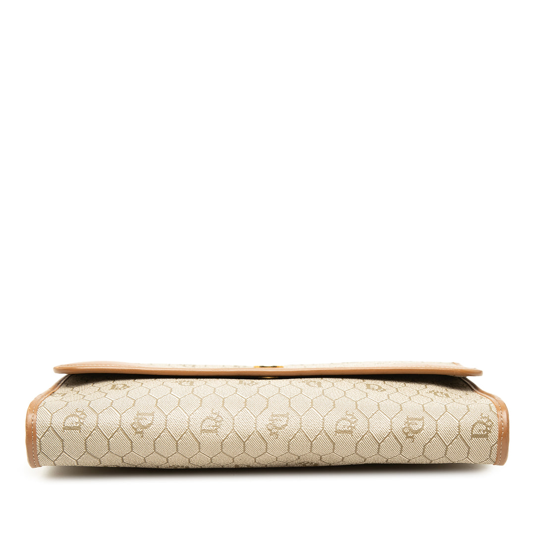 Dior Honeycomb Chaîne Sac Toile enduite Beige – vue 3 – GABY PARIS