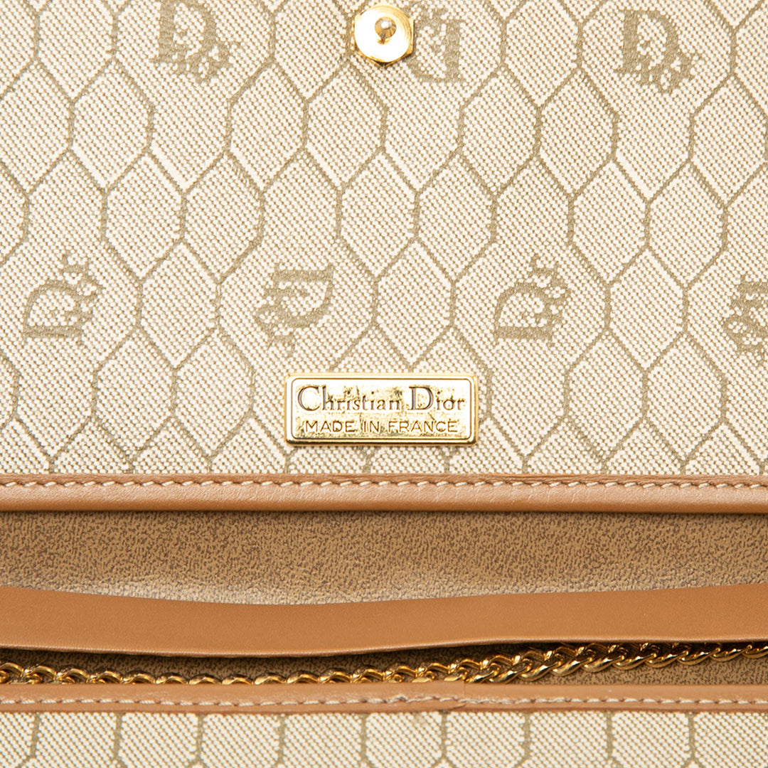 Dior Honeycomb Chaîne Sac Toile enduite Beige – vue 5 – GABY PARIS