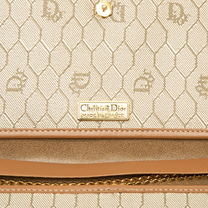 Dior Honeycomb Chaîne Sac Toile enduite Beige – vue 5 – GABY PARIS