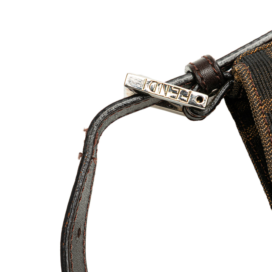 Zucca Canvas Shoulder Bag Brown - Gaby Paris