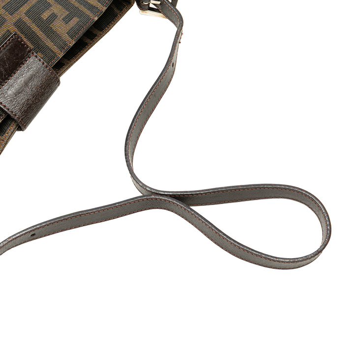 Zucca Canvas Shoulder Bag Brown - Gaby Paris