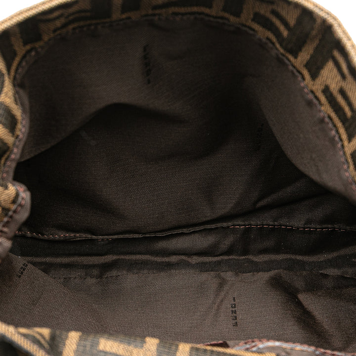 Zucca Canvas Shoulder Bag Brown - Gaby Paris