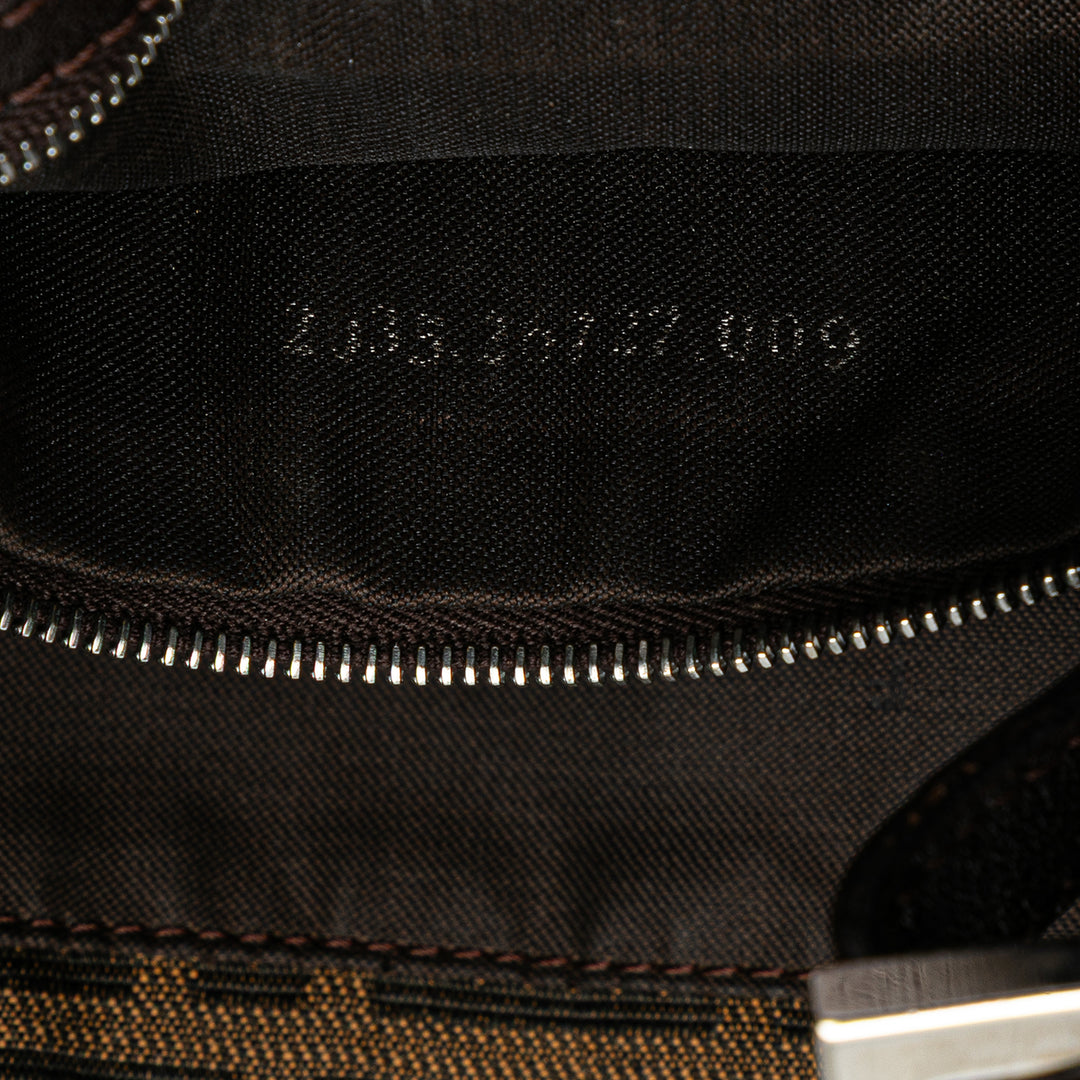Zucca Canvas Shoulder Bag Brown - Gaby Paris