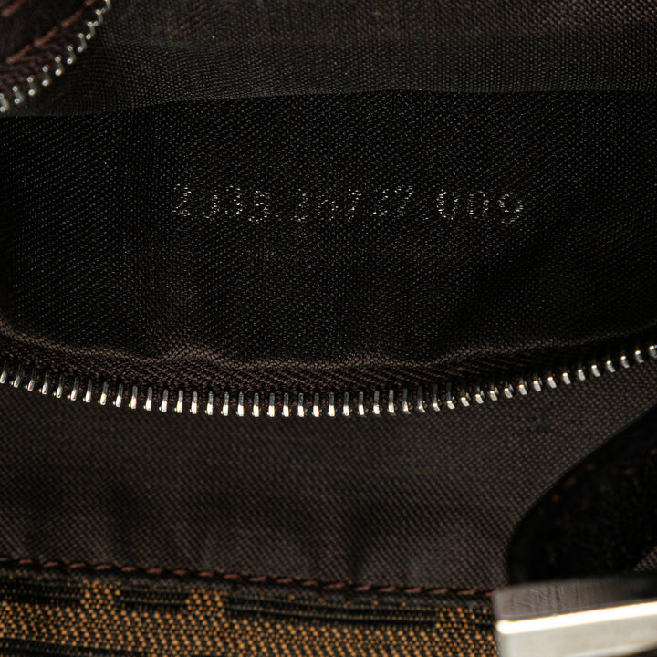 Zucca Canvas Shoulder Bag Brown - Gaby Paris