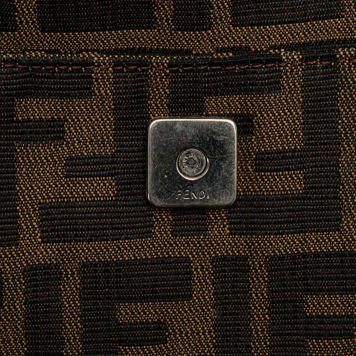 Zucca Canvas Shoulder Bag Brown - Gaby Paris