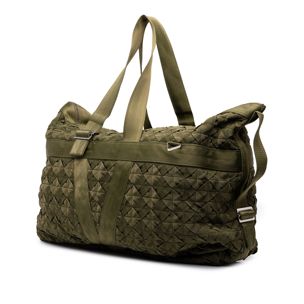 Bottega Veneta Sac de voyage Intrecciato Webbing Cassette Duffle Vert – vue 2 – GABY PARIS