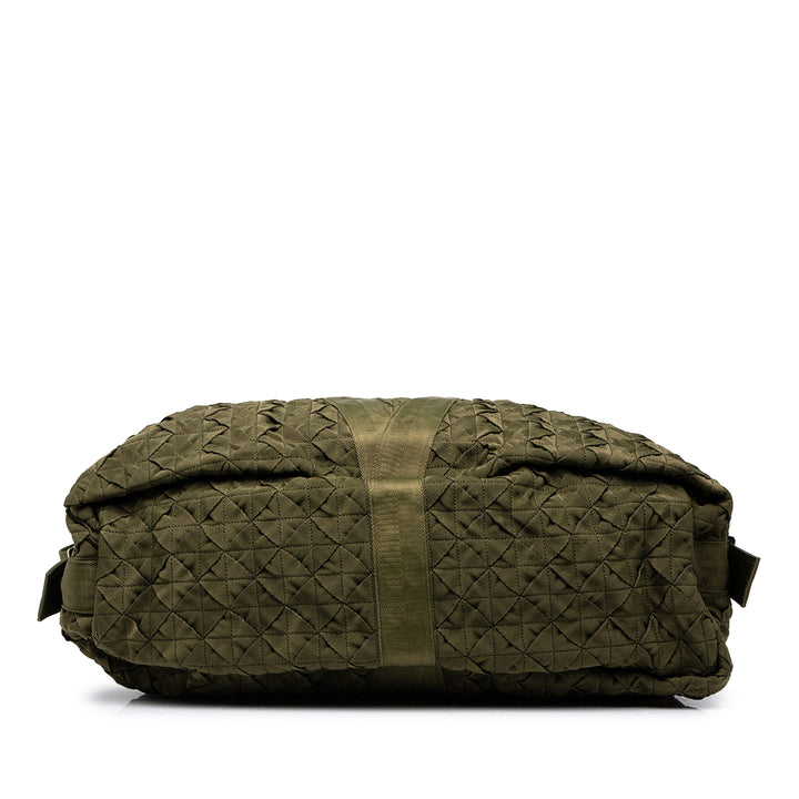 Bottega Veneta Sac de voyage Intrecciato Webbing Cassette Duffle Vert – vue 3 – GABY PARIS