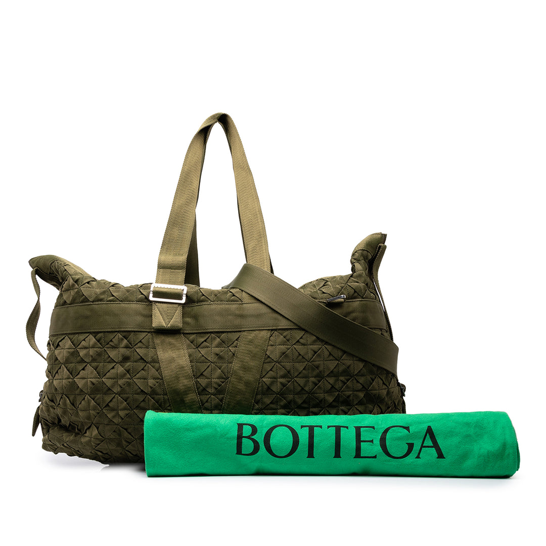 Bottega Veneta Sac de voyage Intrecciato Webbing Cassette Duffle Vert – vue 7 – GABY PARIS