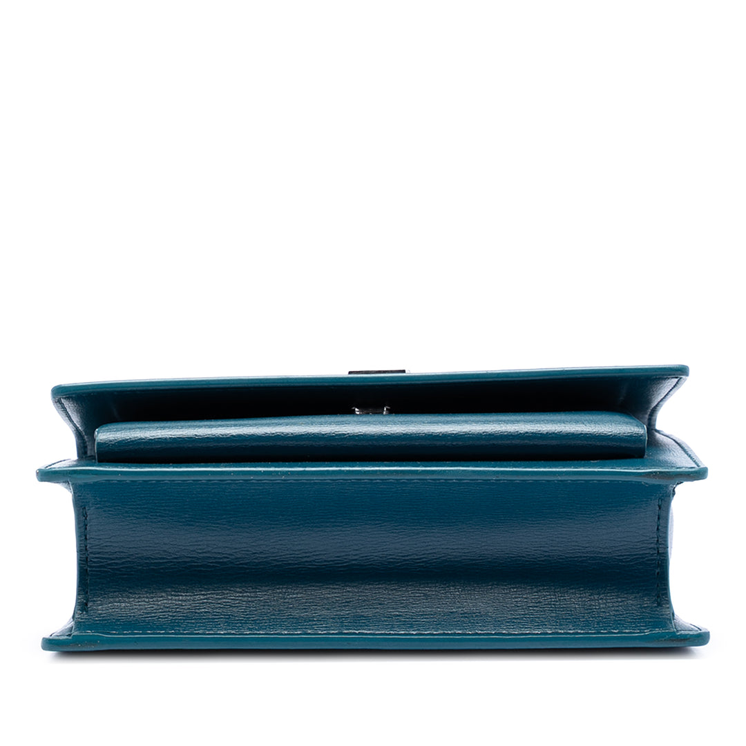 Saint Laurent Mini Cuir de veau Monogram Sunset Wallet on Chain
