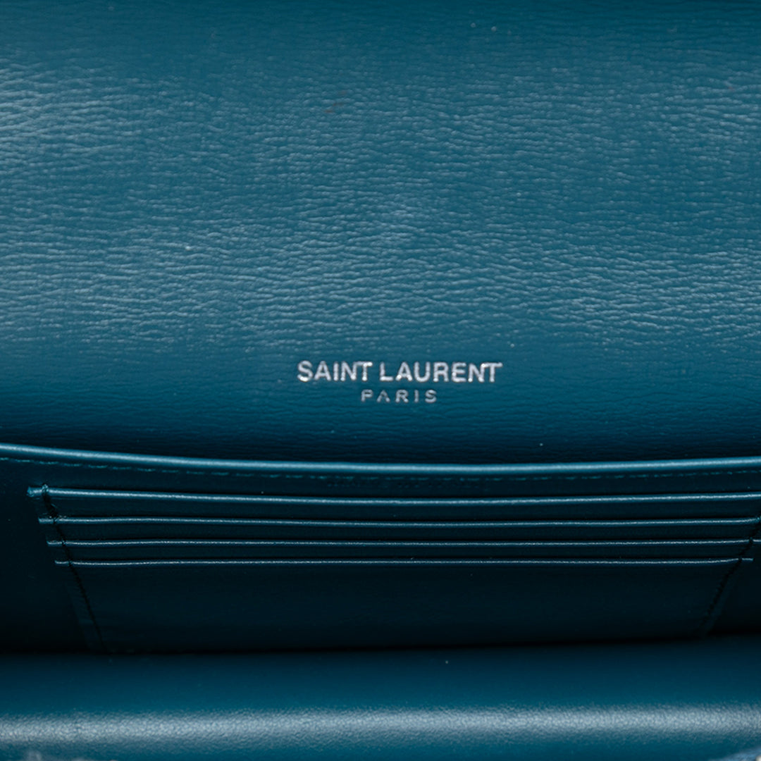 Saint Laurent Mini Cuir de veau Monogram Sunset Wallet on Chain