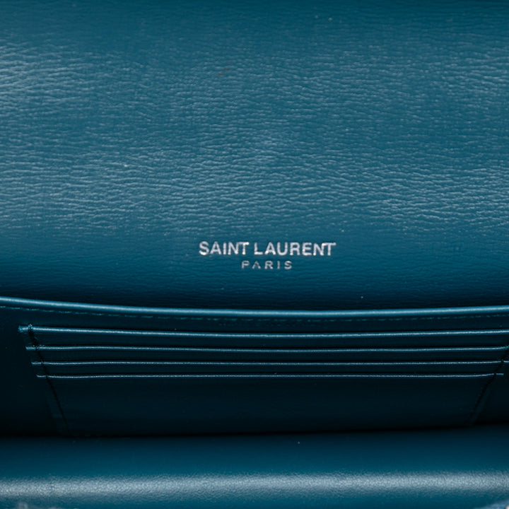 Saint Laurent Mini Cuir de veau Monogram Sunset Wallet on Chain