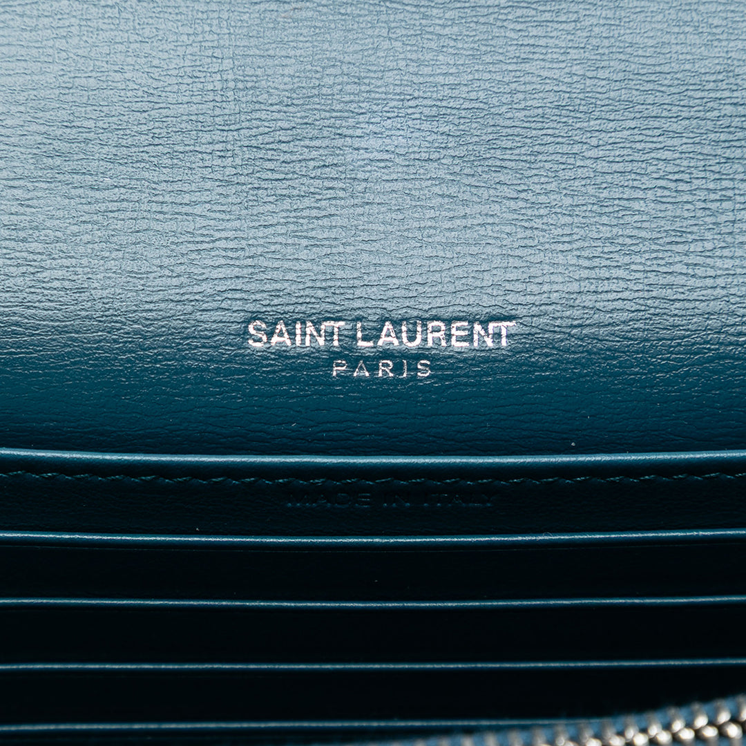 Saint Laurent Mini Cuir de veau Monogram Sunset Wallet on Chain