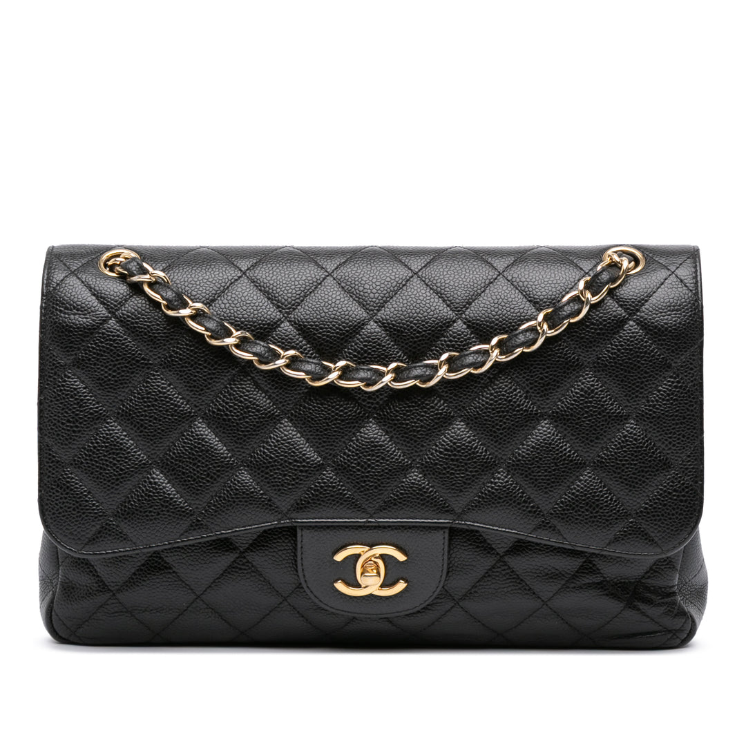 Chanel Jumbo Classic Caviar Double rabat Noir – GABY PARIS Authentique