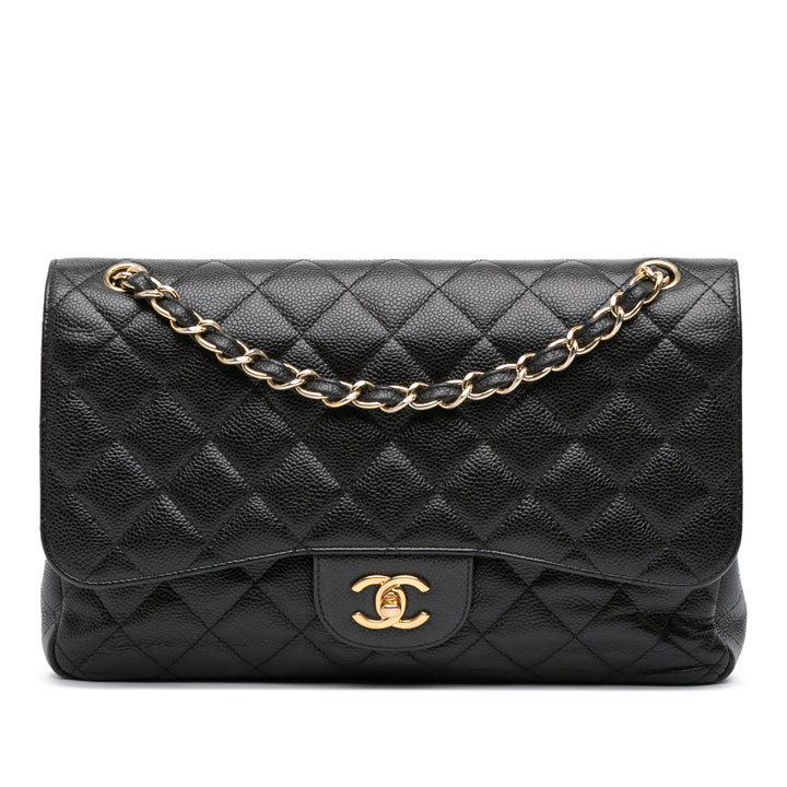 Chanel Jumbo Classic Caviar Double rabat Noir – GABY PARIS Authentique