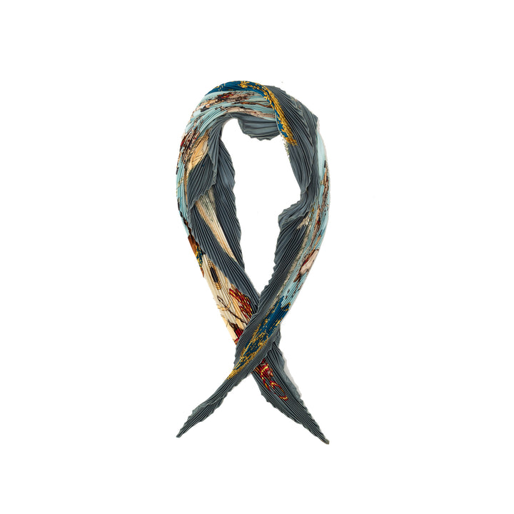 Real Escuela Andaluza del Arte Ecuestre Pleated Foulard Bleu