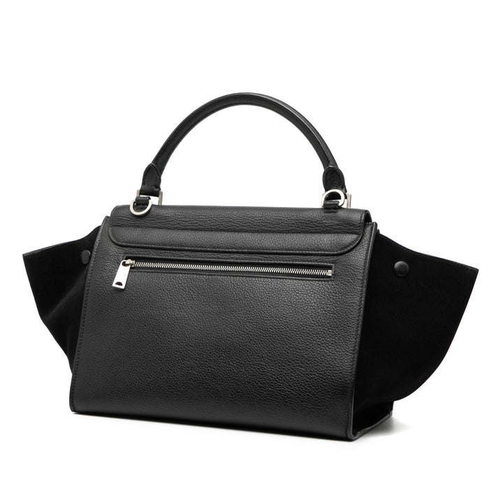 Celine Small Drummed Cuir de veau et Daim Trapeze Sac