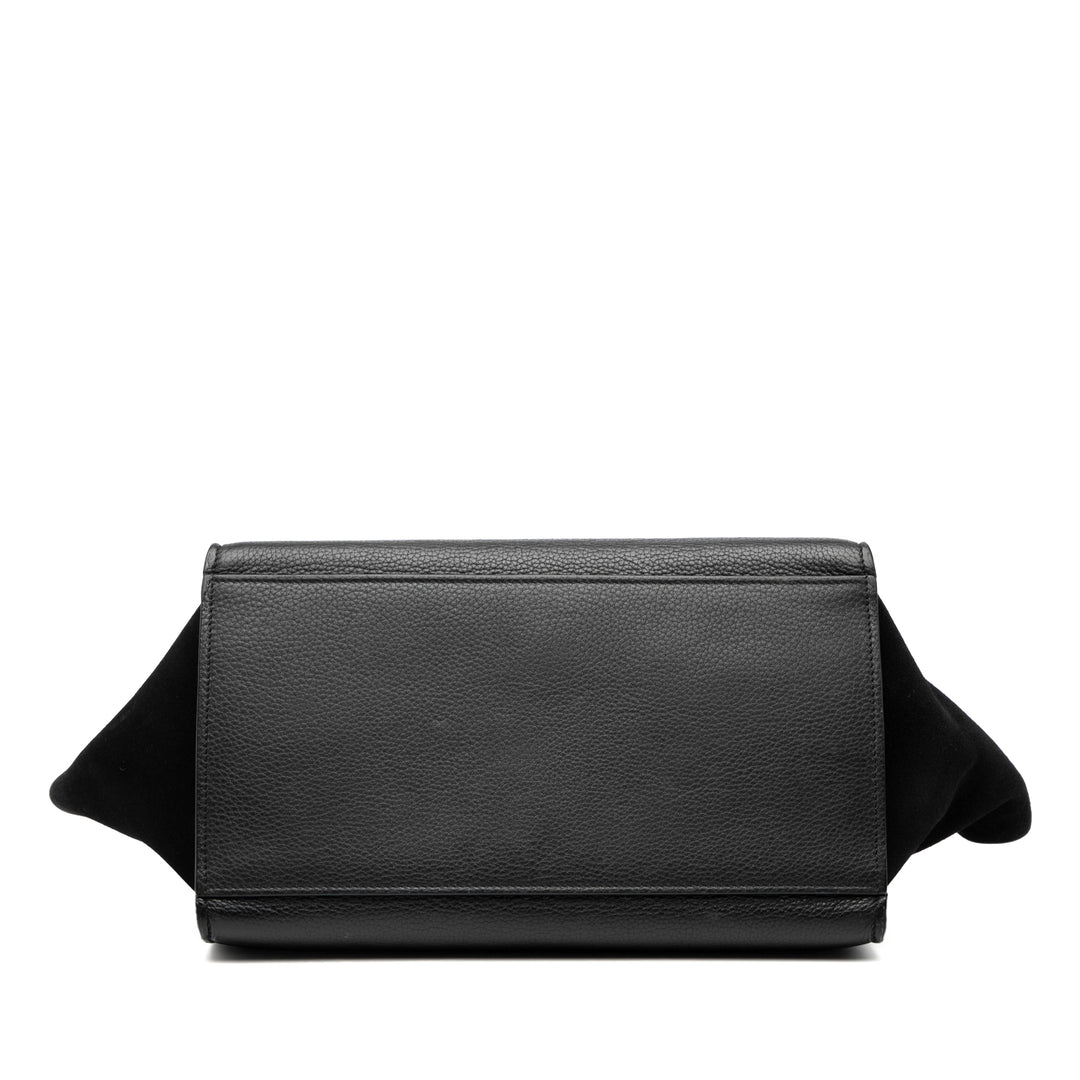 Celine Small Drummed Cuir de veau et Daim Trapeze Sac