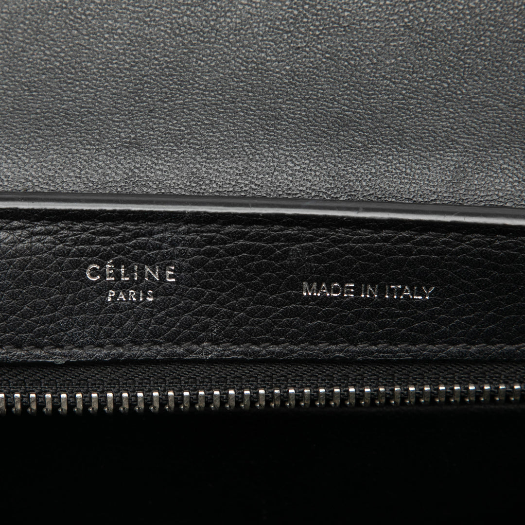 Celine Small Drummed Cuir de veau et Daim Trapeze Sac
