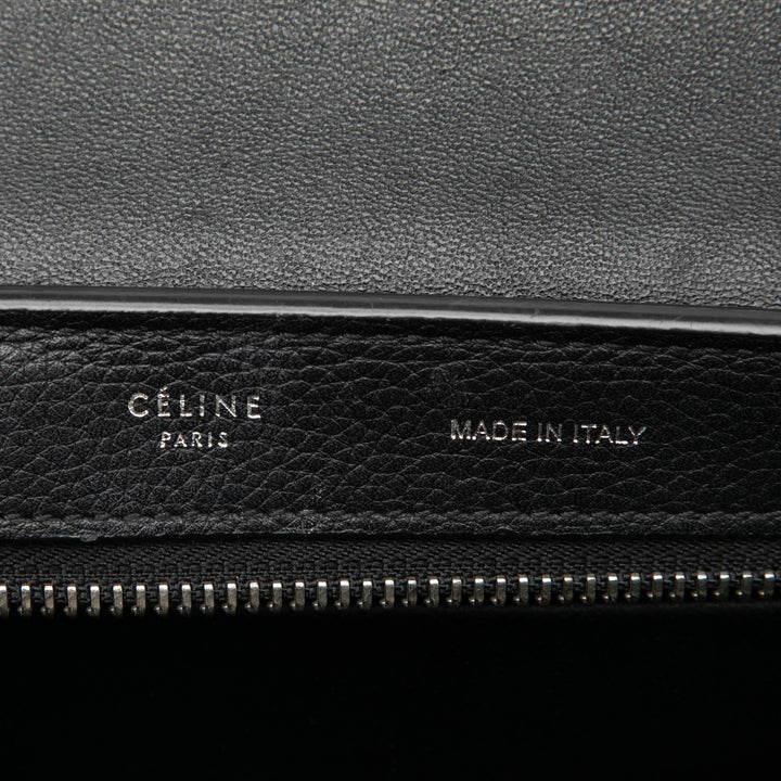 Celine Small Drummed Cuir de veau et Daim Trapeze Sac