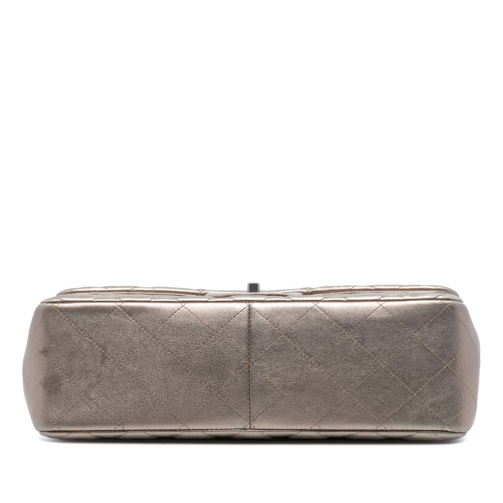 Chanel Jumbo Classic Metallic Cuir d’agneau Double rabat