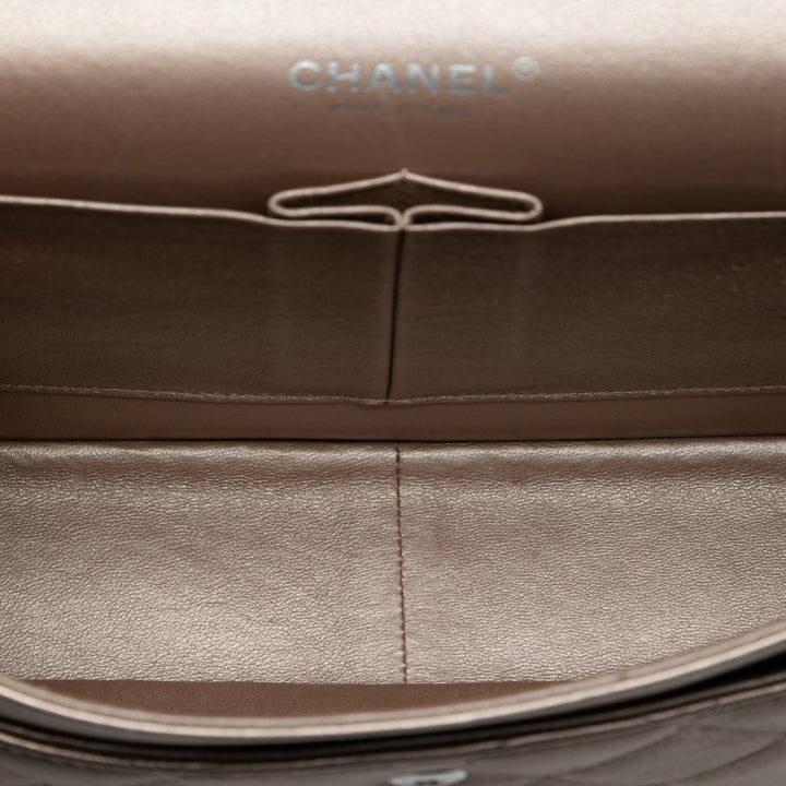 Chanel Jumbo Classic Metallic Cuir d’agneau Double rabat