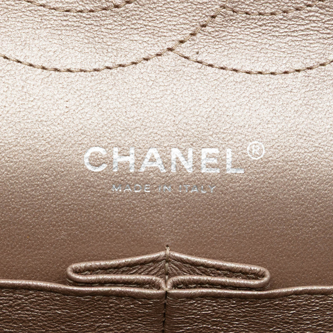 Chanel Jumbo Classic Metallic Cuir d’agneau Double rabat