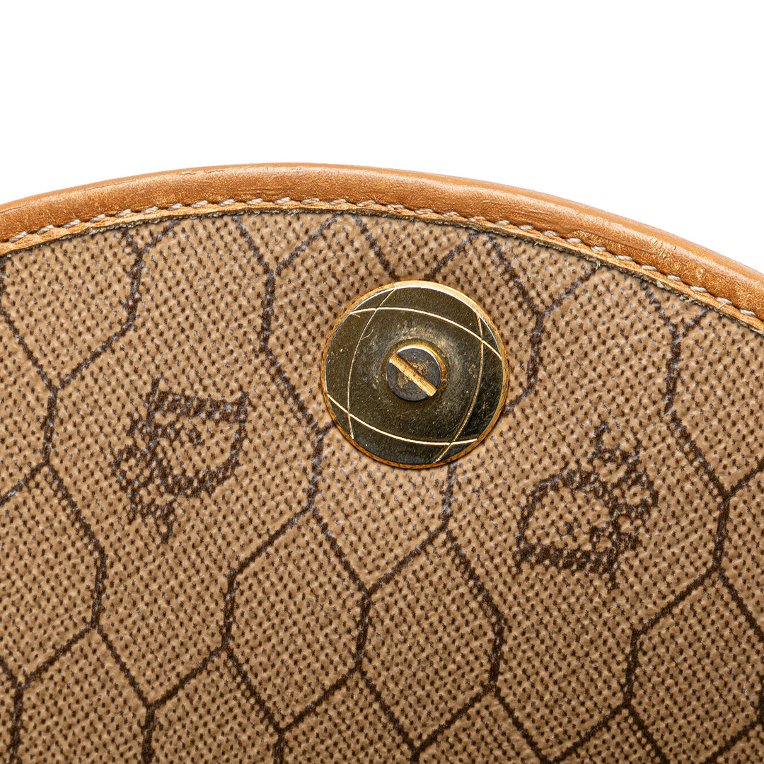 Honeycomb Coated Canvas Crossbody Brown - Gaby Paris