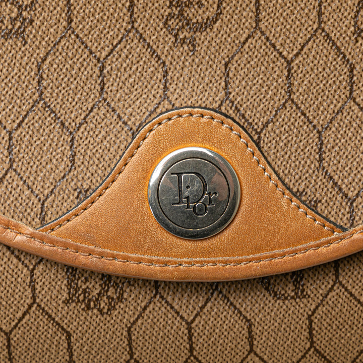 Honeycomb Coated Canvas Crossbody Brown - Gaby Paris