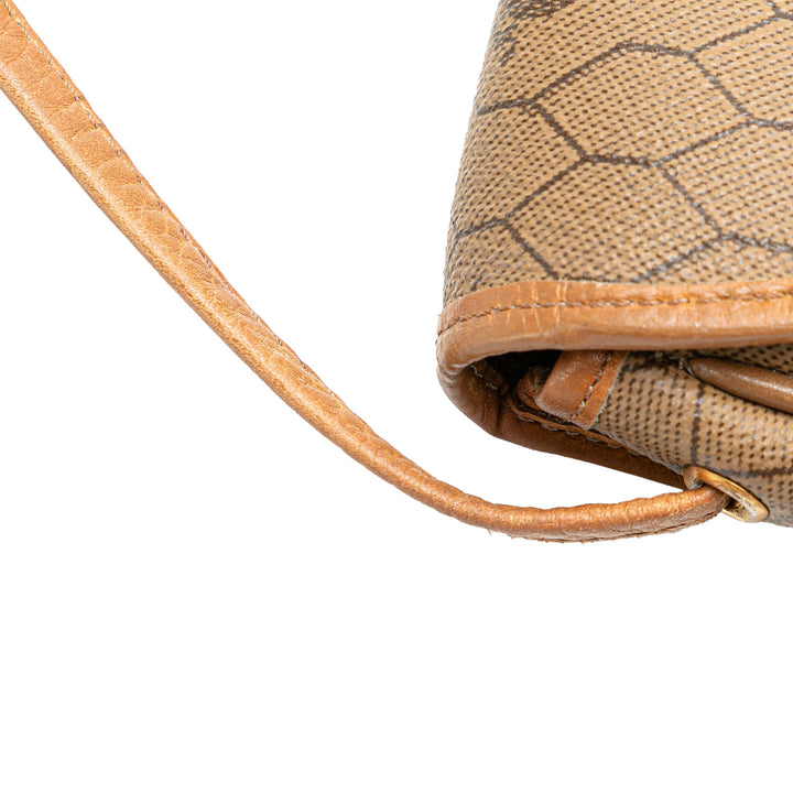 Honeycomb Coated Canvas Crossbody Brown - Gaby Paris