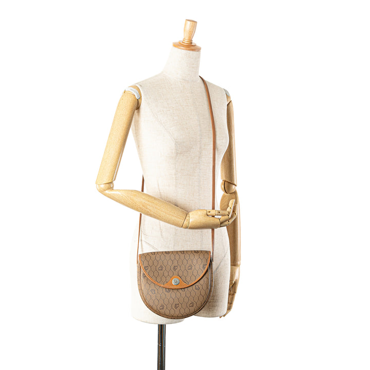 Honeycomb Coated Canvas Crossbody Brown - Gaby Paris