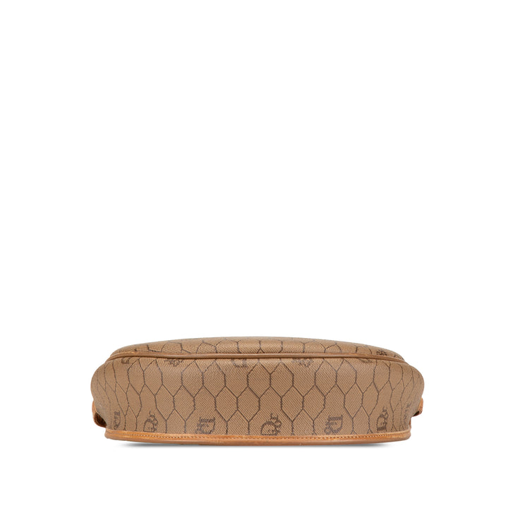 Honeycomb Coated Canvas Crossbody Brown - Gaby Paris