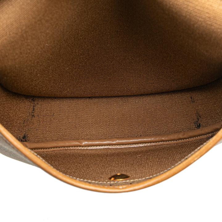 Honeycomb Coated Canvas Crossbody Brown - Gaby Paris