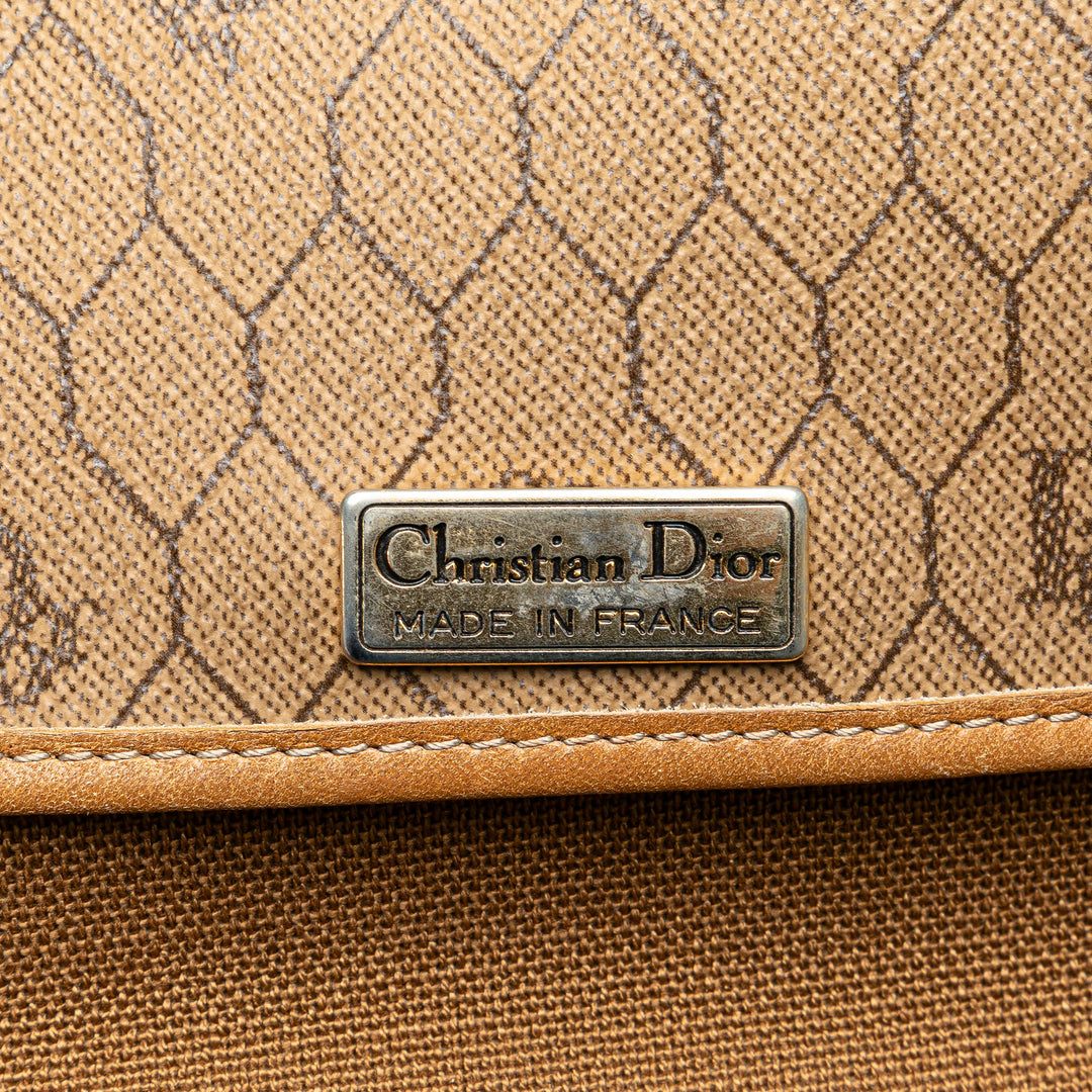 Honeycomb Coated Canvas Crossbody Brown - Gaby Paris