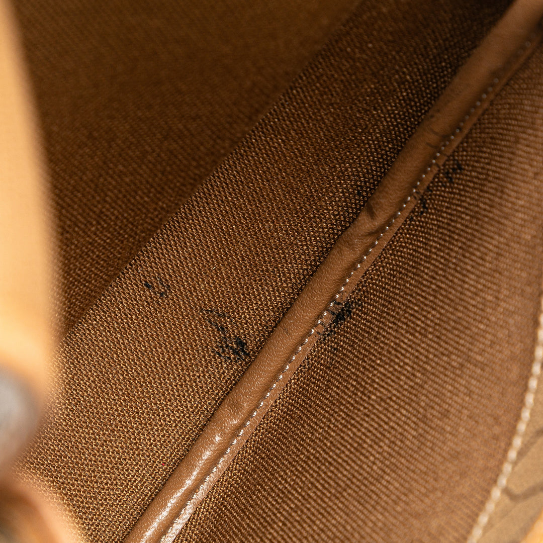 Honeycomb Coated Canvas Crossbody Brown - Gaby Paris