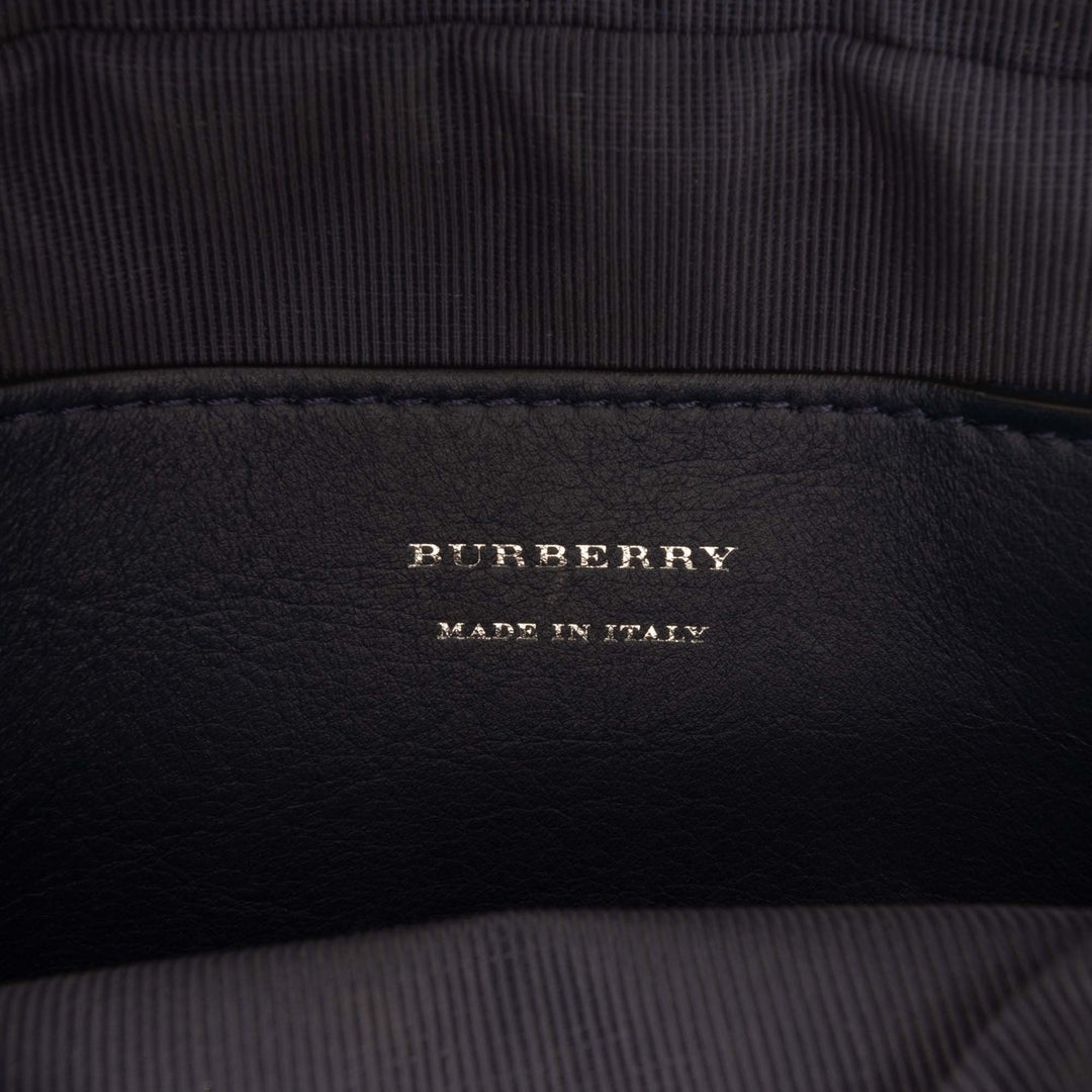 Burberry 1983 Knight Check Toile et Cuir de veau Link Sac caméra