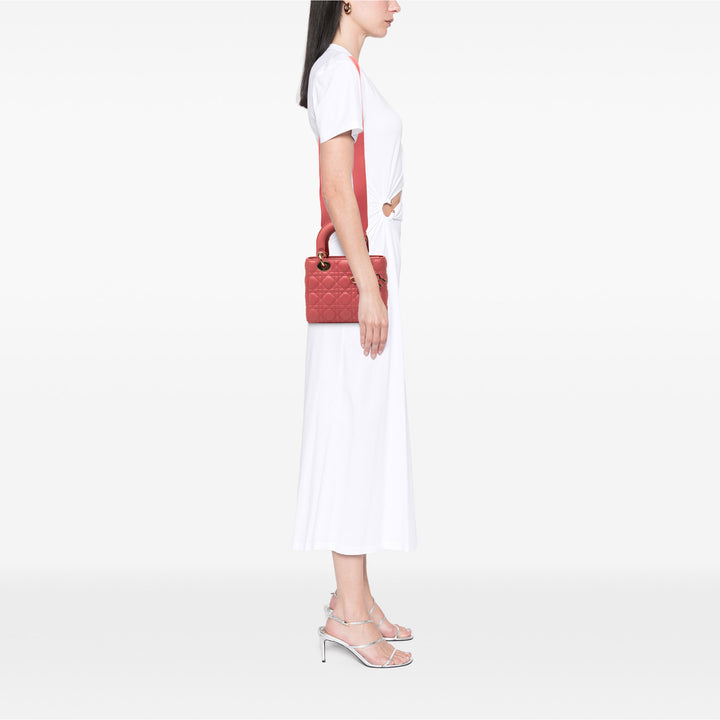Dior Sac à main Lady Dior Cannage My ABCDior Petit Cuir d'agneau Rose – vue 6 – GABY PARIS