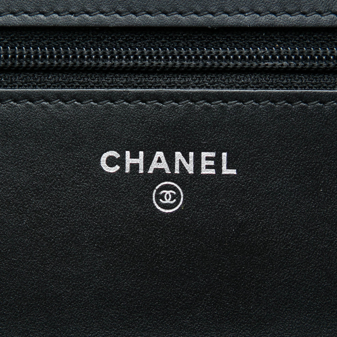 Matelassé Boy Wallet on Chain Noir