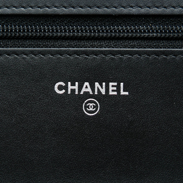 Matelassé Boy Wallet on Chain Noir