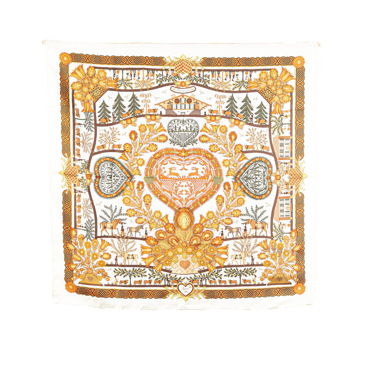 Decoupages Silk Scarf Yellow - Gaby Paris